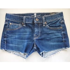 7 for all Mankind Jean Cutoff Shorts Size 25